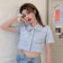 HELLO Vintage Two Piece Set Single Breasted Tassel Top with Mini Skirt